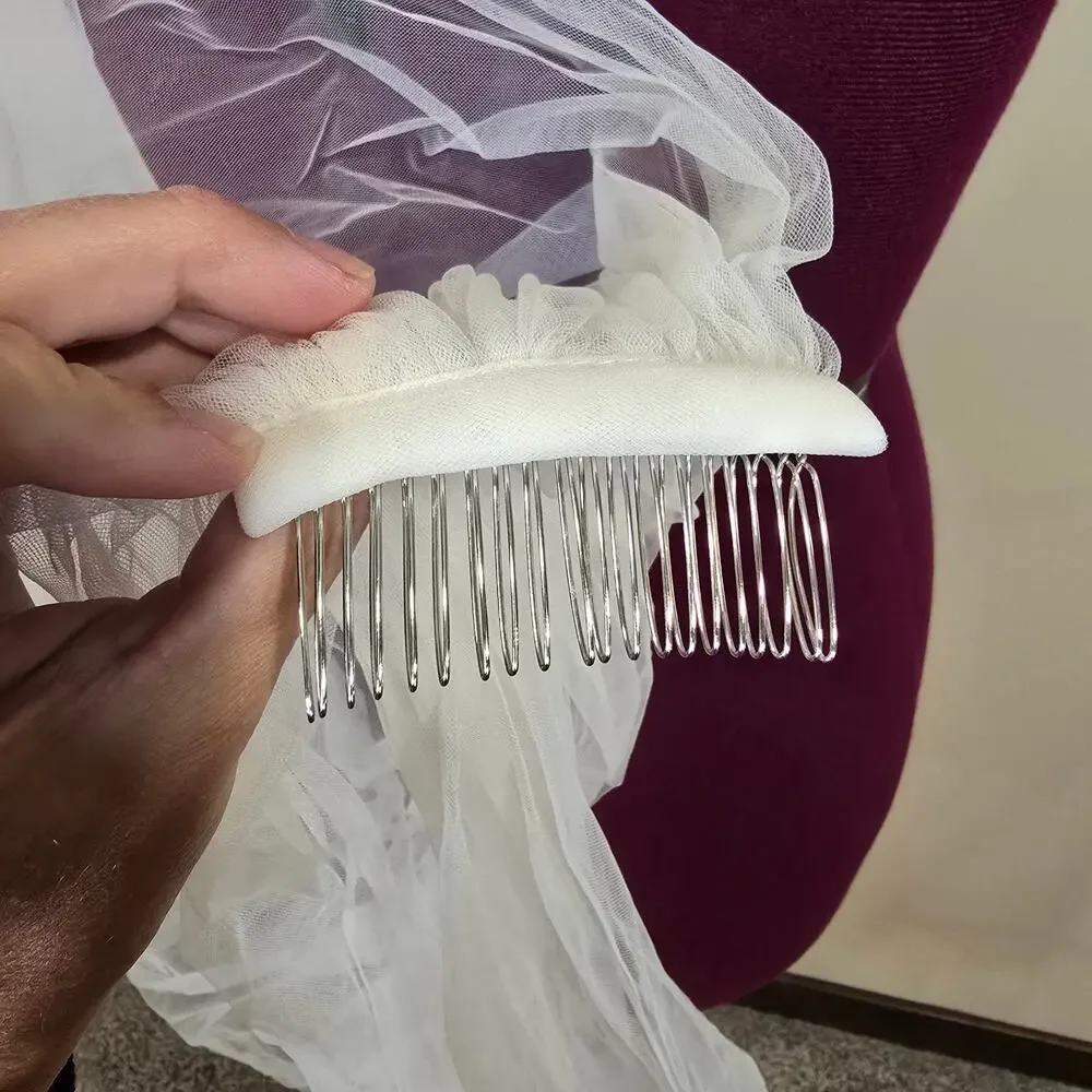 Women's Ivory Hair Comb Wedding Veil